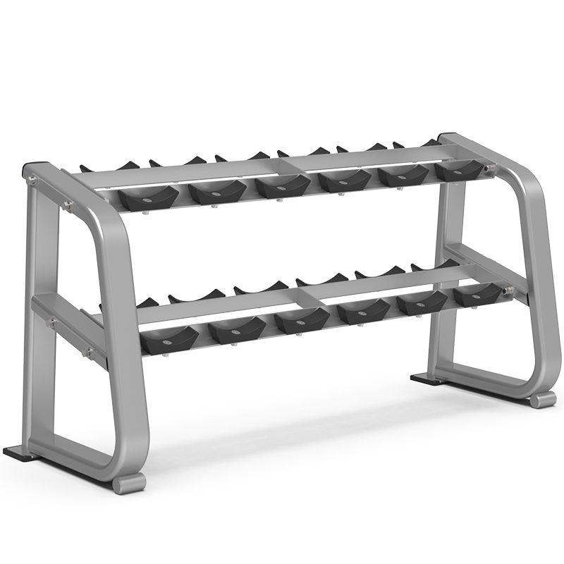 必一运动双层商用哑铃架杠铃架杠铃片架 1043-6付双层哑铃架