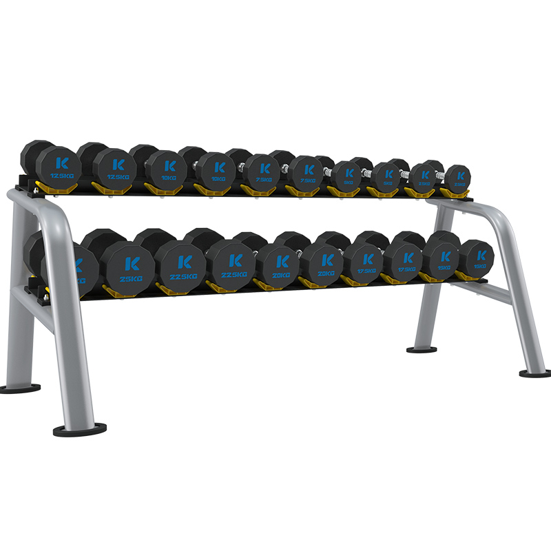 必一运动TPU12边哑铃套装室内专业力量运动健身器材YLT-12T 275KG