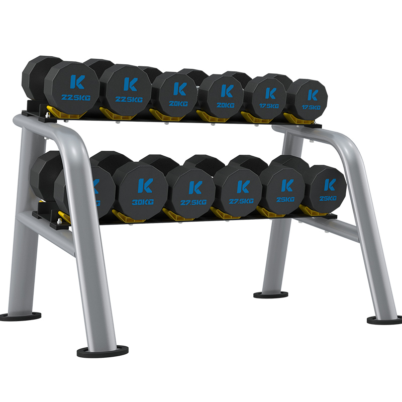 必一运动TPU12边哑铃套装室内专业力量运动健身器材YLT-12T 285KG