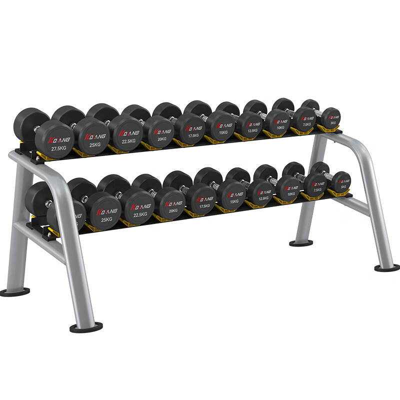 必一运动家用商用十付PEV哑铃套装含哑铃架健身器材YL-P325