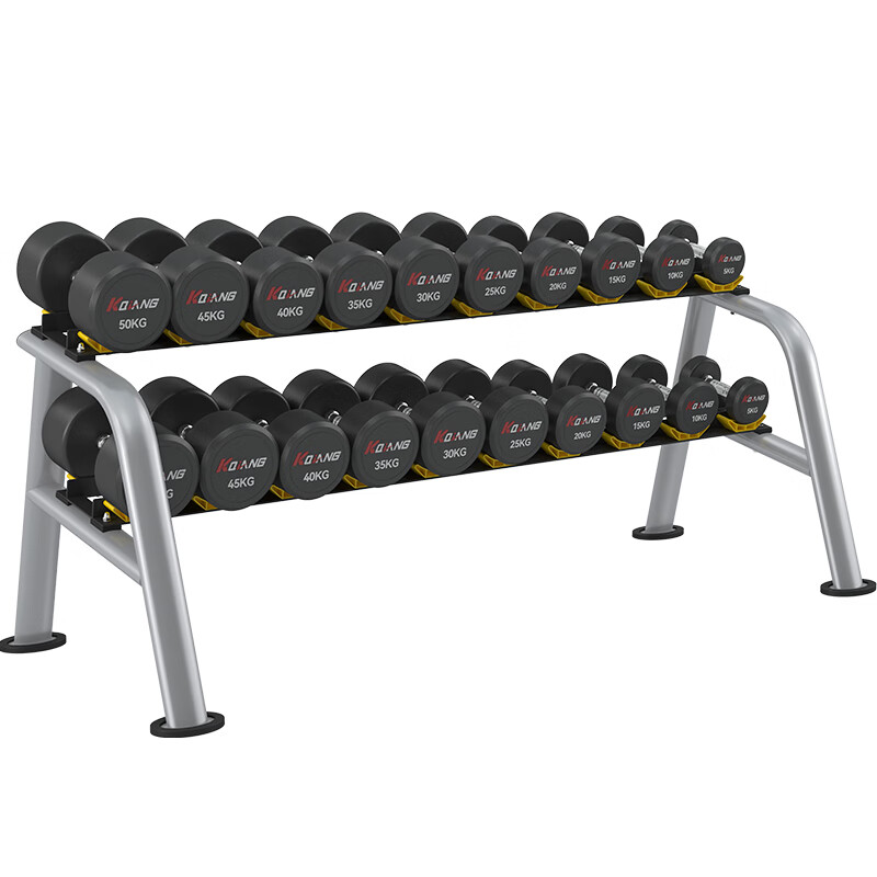 必一运动家用商用十付PEV哑铃套装含哑铃架健身器材YL-P550